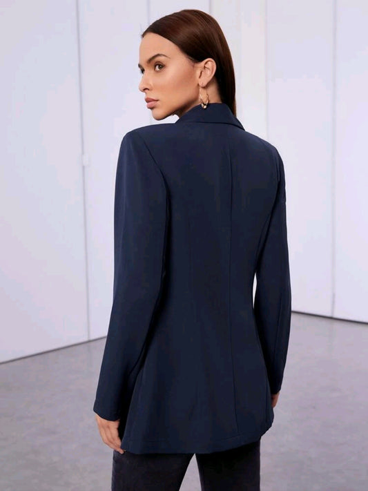 Blazer de cuello de solapa, con botones