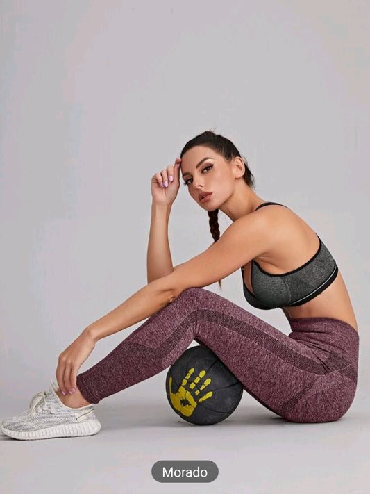 Leggings deportivos de talle alto, unicolor