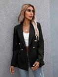 Cargar la imagen en la vista de la galería, Blazer unicolor de solapa, con botones
