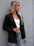 Cargar la imagen en la vista de la galería, Blazer unicolor de solapa, con botones
