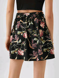 Cargar la imagen en la vista de la galería, Falda con estampado floral, con elastica en cintura, con cinturon
