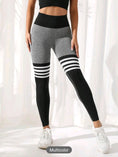 Cargar la imagen en la vista de la galería, Leggings deportivos con estampado de rayas
