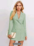 Cargar la imagen en la vista de la galería, Vestido blazer de cuello de solapa, con botones
